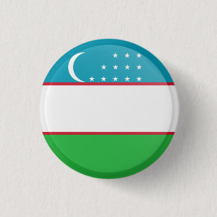 Badge Rond 2,50 Cm Drapeau de l'Ouzbékistan
