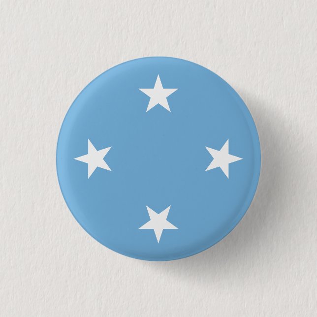 Badge Rond 2,50 Cm Drapeau de Micronésie (Devant)