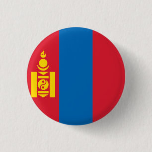 Badge Rond 2,50 Cm Drapeau de Mongolie