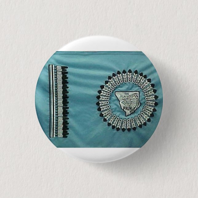 Badge Rond 2,50 Cm Drapeau de nation de Blackfeet (Devant)