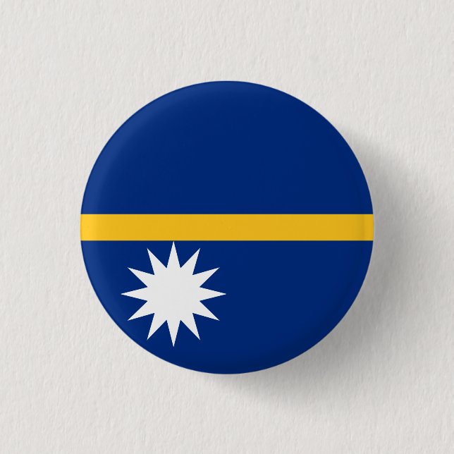 Badge Rond 2,50 Cm Drapeau de Nauru (Devant)