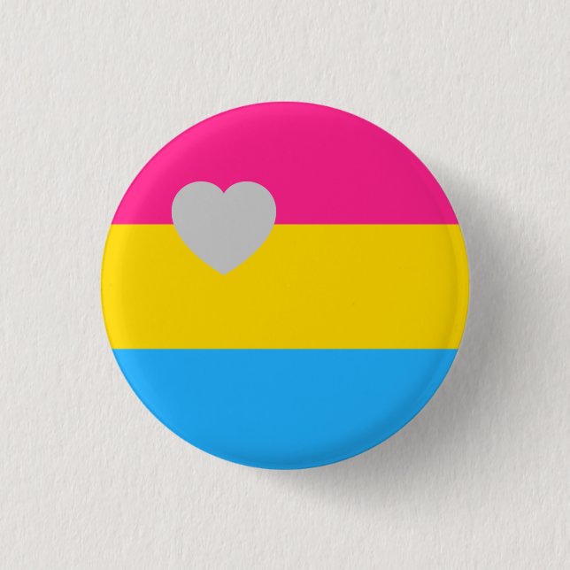 Badge Rond 2,50 Cm Drapeau de Panromantic (Devant)
