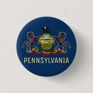 Badge Rond 2,50 Cm Drapeau de Pennsylvanie