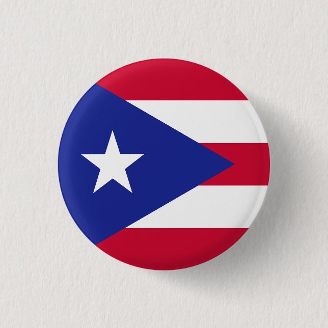 Badge Rond 2,50 Cm Drapeau de Porto Rico (Devant)