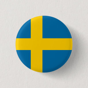 Badge Rond 2,50 Cm Drapeau de Suède