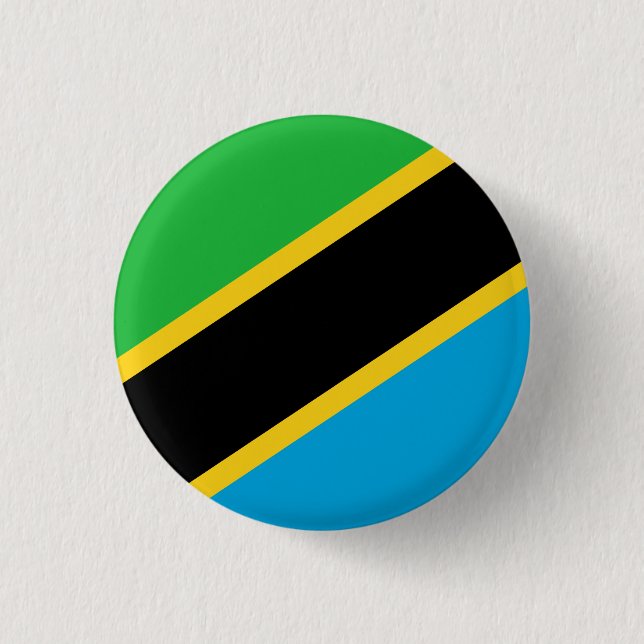 Badge Rond 2,50 Cm Drapeau de Tanzanie (Devant)