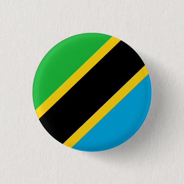 Badge Rond 2,50 Cm Drapeau de Tanzanie (Devant)