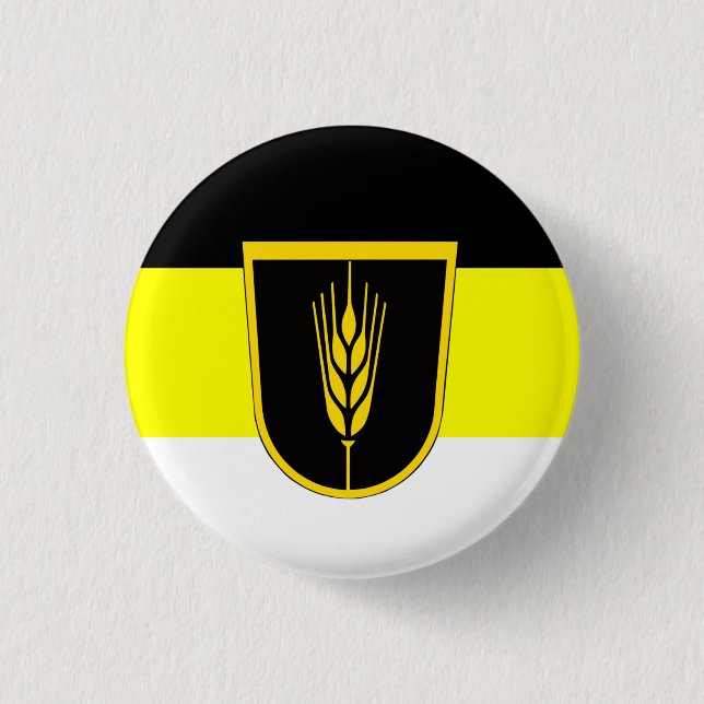 Badge Rond 2,50 Cm Drapeau de Wolgadeutsche (version noir/jaune/blanc (Devant)