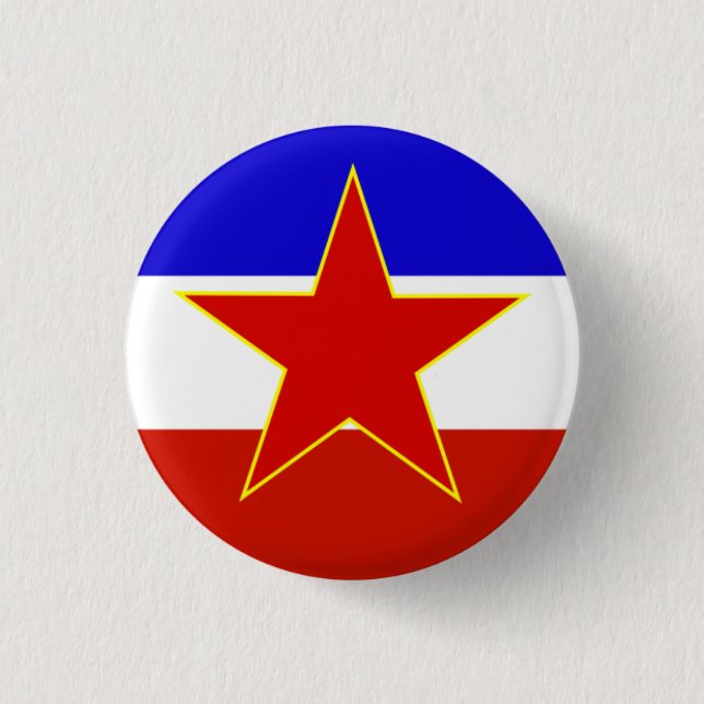 Badge Rond 2,50 Cm Drapeau de Yougoslavie (Devant)