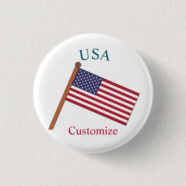 Badge Rond 2,50 Cm Drapeau des États-Unis Thunder_Cove (Devant)
