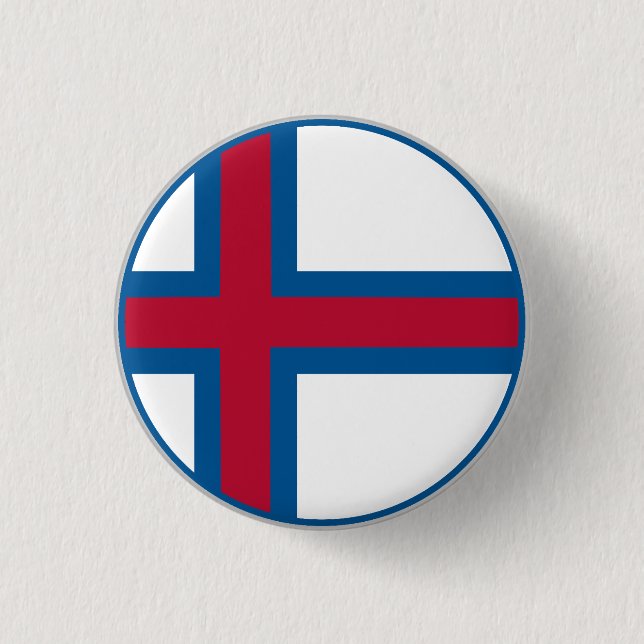 Badge Rond 2,50 Cm Drapeau des îles Féroé (Devant)