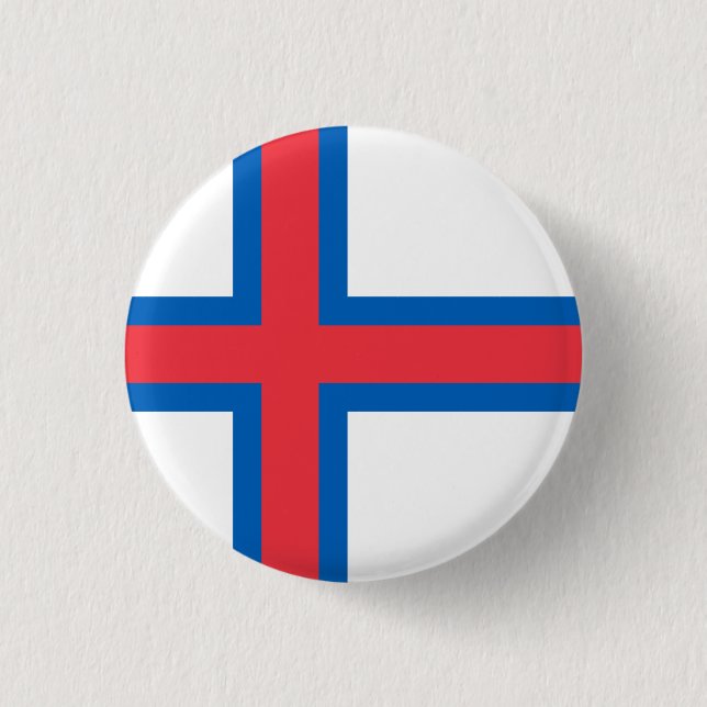 Badge Rond 2,50 Cm Drapeau des îles Féroé (Devant)