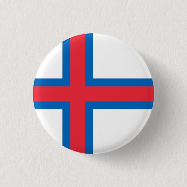 Badge Rond 2,50 Cm Drapeau des îles Féroé (Devant)