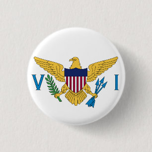 Badge Rond 2,50 Cm Drapeau des îles Vierges américaines