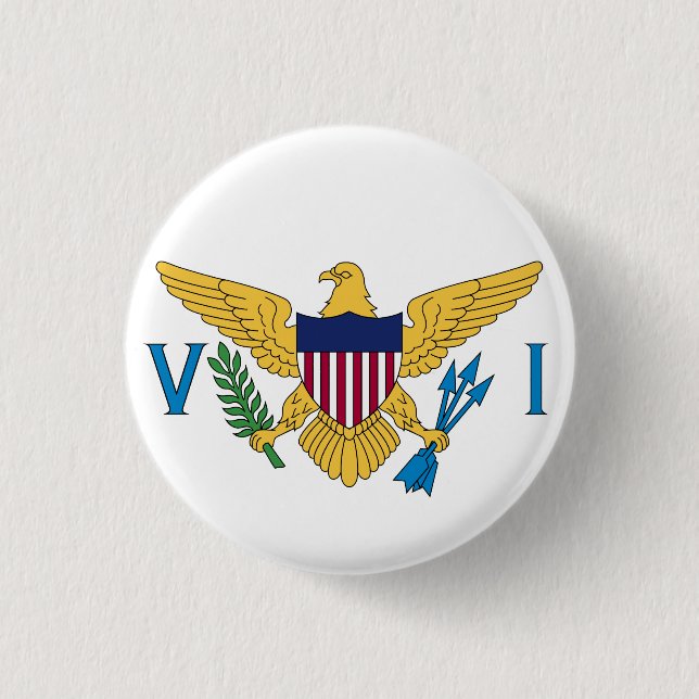 Badge Rond 2,50 Cm Drapeau des îles Vierges américaines (Devant)