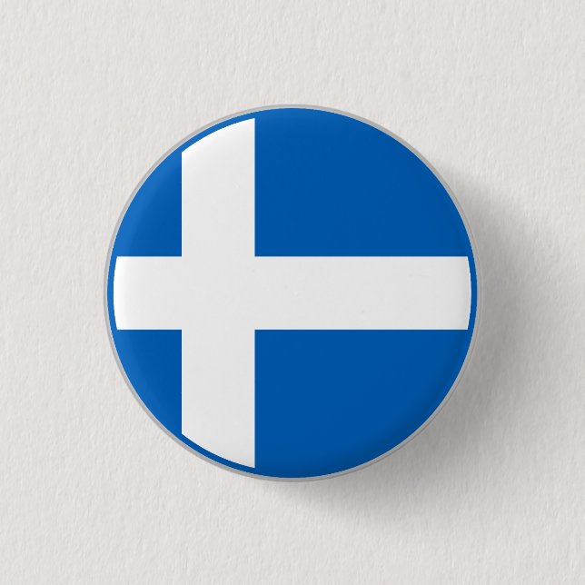 Badge Rond 2,50 Cm Drapeau des Shetland (Devant)