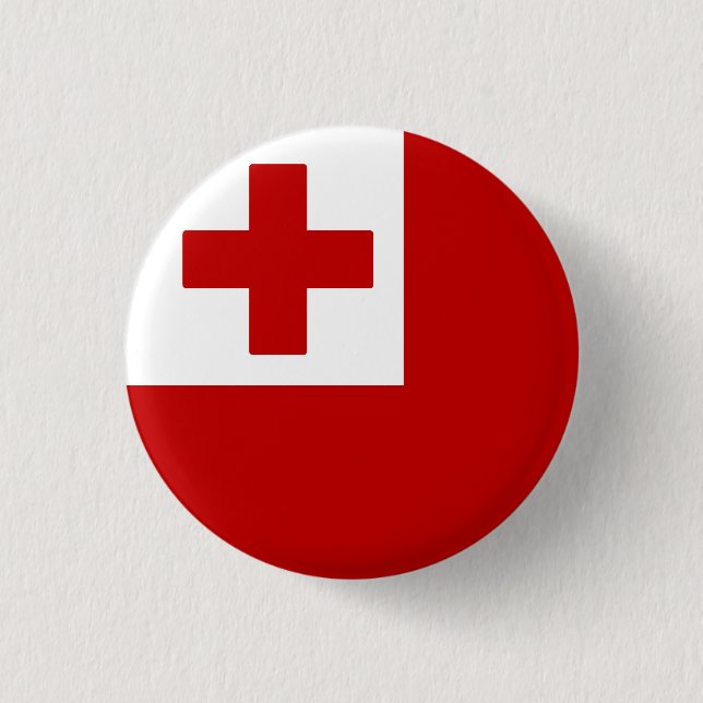 Badge Rond 2,50 Cm Drapeau des Tonga (Devant)