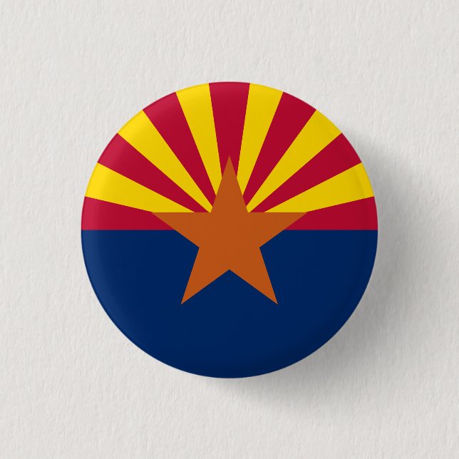 Badge Rond 2,50 Cm Drapeau d'État de l'Arizona (Devant)