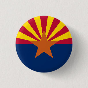 Badge Rond 2,50 Cm Drapeau d'État de l'Arizona