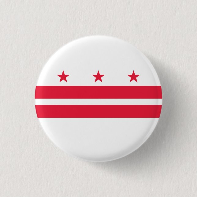 Badge Rond 2,50 Cm Drapeau d'État de Washington DC (Devant)