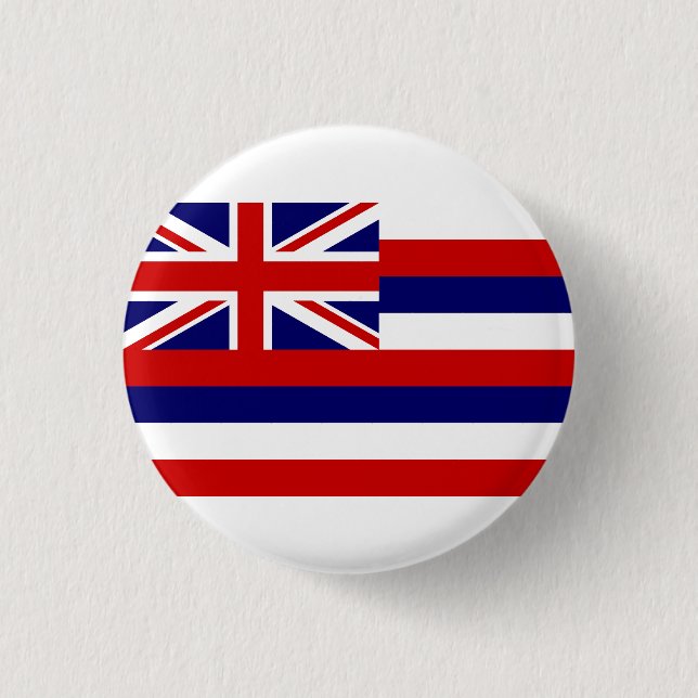 Badge Rond 2,50 Cm Drapeau d'Hawaï, Drapeau d'Hawaï (Devant)