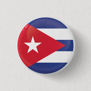 Badge Rond 2,50 Cm Drapeau d'icône ronde Cuba