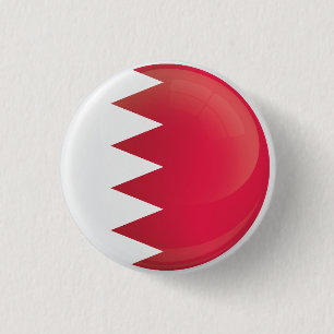 Badge Rond 2,50 Cm Drapeau d'icône ronde de Bahreïn