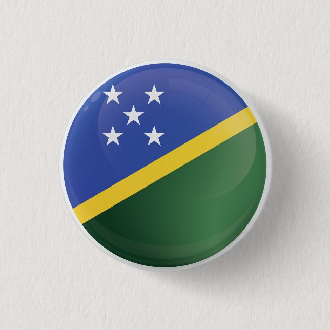 Badge Rond 2,50 Cm Drapeau d'icône ronde des Îles Salomon (Devant)