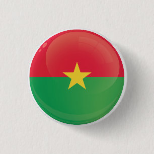 Badge Rond 2,50 Cm Drapeau d'icône ronde du Burkina Faso