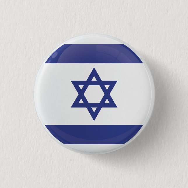 Badge Rond 2,50 Cm Drapeau d'icône ronde Israël (Devant)