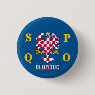 Badge Rond 2,50 Cm Drapeau d'Olomouc