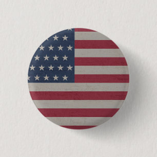 BADGE ROND 2,50 CM DRAPEAU DU 4 JUILLET