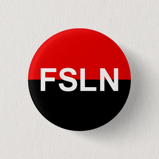 Badge Rond 2,50 Cm Drapeau du bouton d'insertion FSLN (Devant)