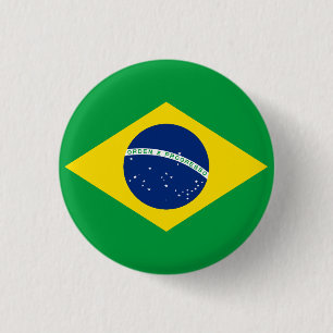 Badge Rond 2,50 Cm Drapeau du Brésil
