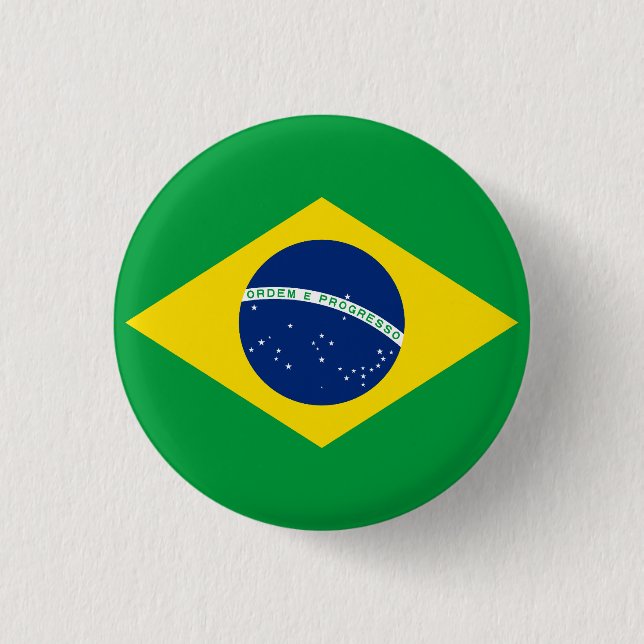 Badge Rond 2,50 Cm Drapeau du Brésil (Devant)