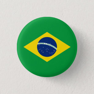 Badge Rond 2,50 Cm Drapeau du Brésil patriotique