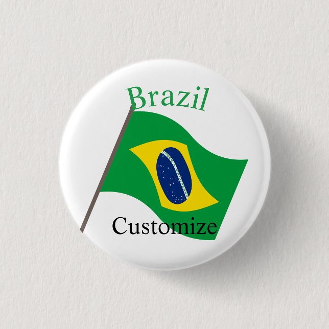 Badge Rond 2,50 Cm Drapeau du Brésil Thunder_Cove (Devant)