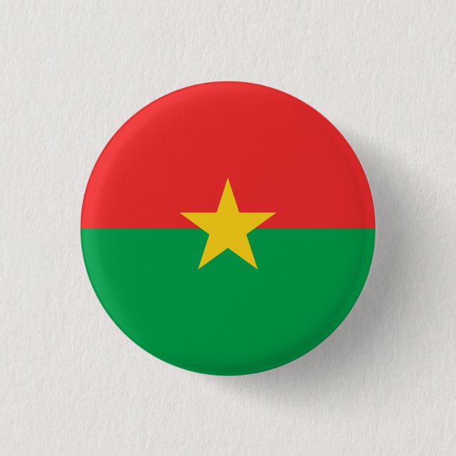 Badge Rond 2,50 Cm Drapeau du Burkina Faso (Devant)