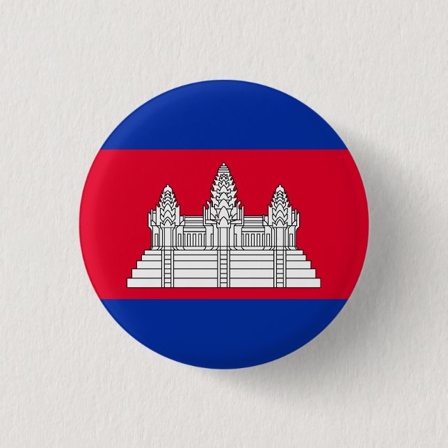 Badge Rond 2,50 Cm Drapeau du Cambodge (Devant)