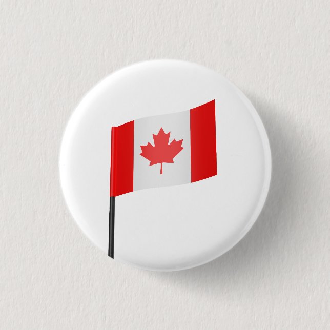 Badge Rond 2,50 Cm Drapeau du Canada (Devant)