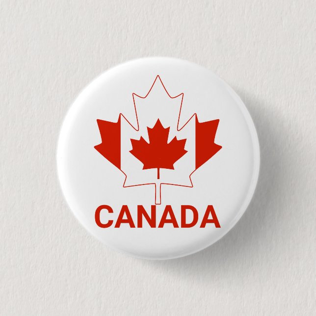 Badge Rond 2,50 Cm Drapeau du Canada (Devant)