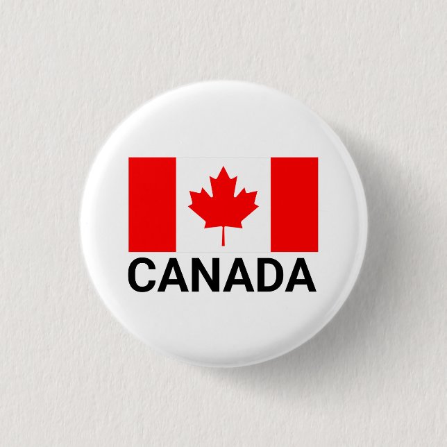 Badge Rond 2,50 Cm Drapeau du Canada Drapeau canadien, drapeau canadi (Devant)