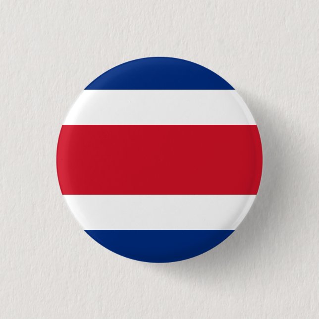 Badge Rond 2,50 Cm Drapeau du Costa Rica (Devant)