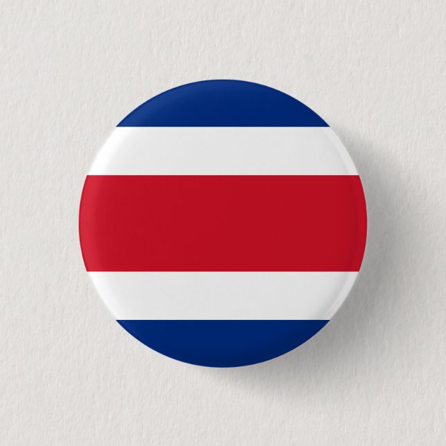 Badge Rond 2,50 Cm Drapeau du Costa Rica (Devant)