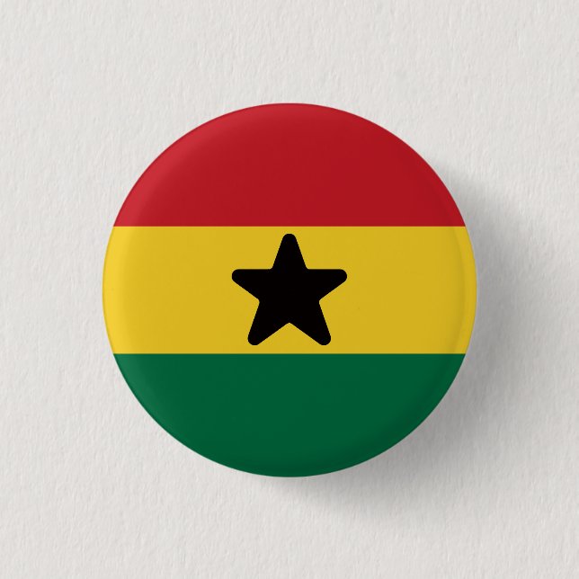 Badge Rond 2,50 Cm Drapeau du Ghana (Devant)