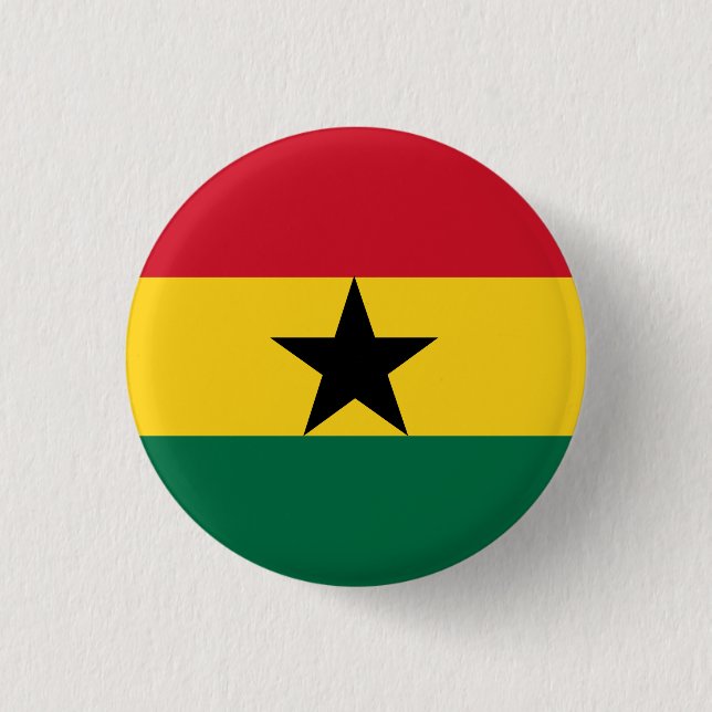 Badge Rond 2,50 Cm Drapeau du Ghana (Devant)