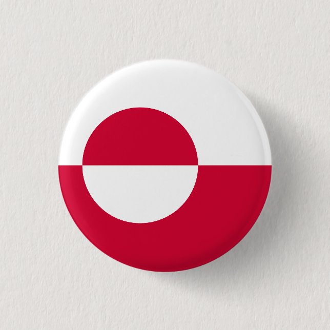 Badge Rond 2,50 Cm Drapeau du Groenland (Devant)