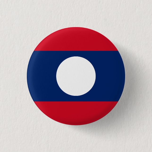 Badge Rond 2,50 Cm Drapeau du Laos (Devant)