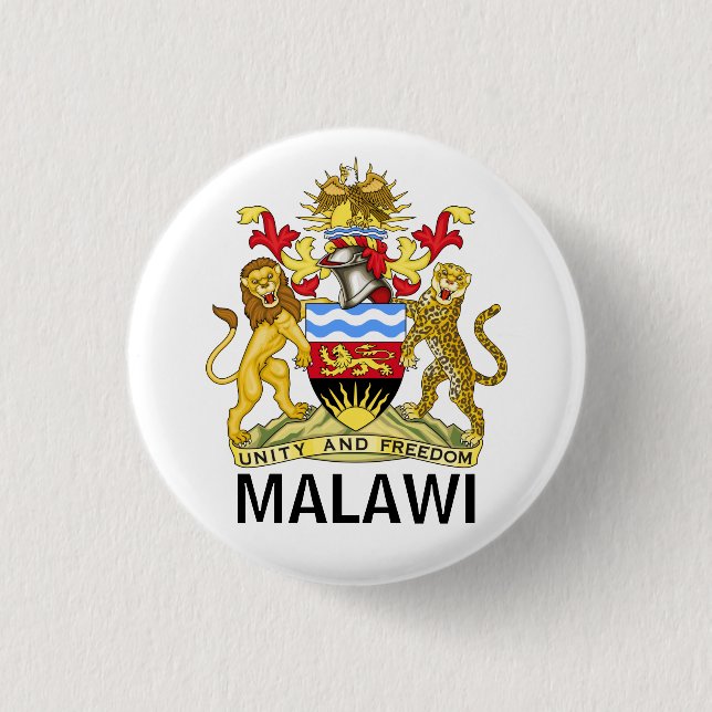 Badge Rond 2,50 Cm Drapeau du Malawi (Devant)