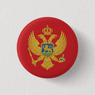 Badge Rond 2,50 Cm Drapeau du Monténégro